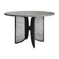 Ronde Salontafel met Een Stalen Gaasbasis en Marmeren Blad